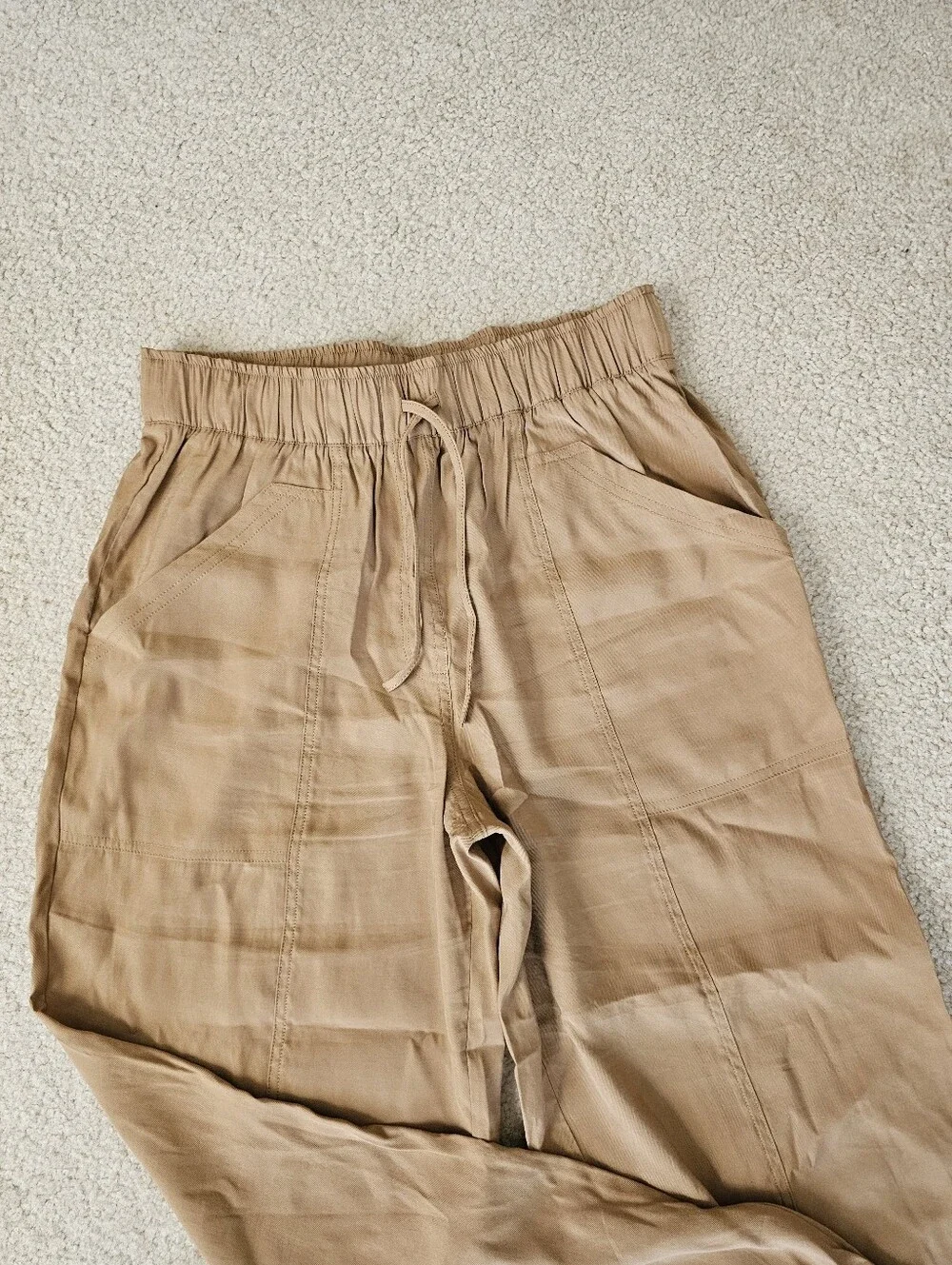 Abercrombie & Fitch Tan Elastic Waist Joggers - Picture 3 of 9